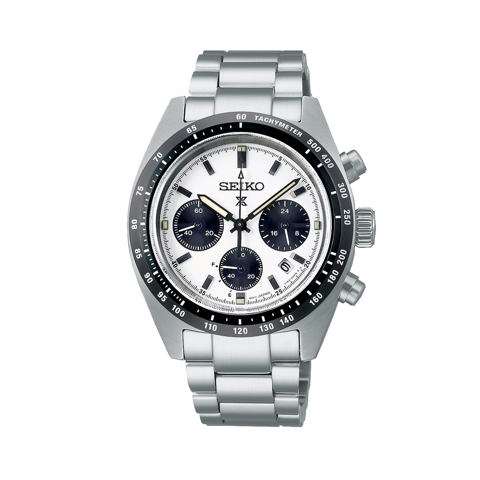 Seiko solar chronograph hotsell white dial